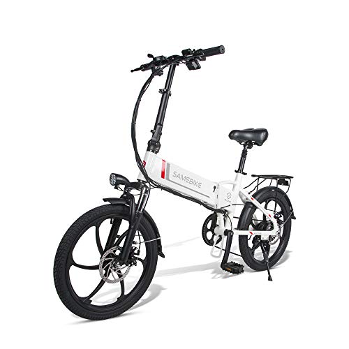 SAMEBIKE 20LVXD30 Bicicleta eléctrica 20 Pulgadas Bicicleta eléctrica Plegable 48V 10.4Ah batería Bicicleta eléctrica para Adultos 7 velocidades...